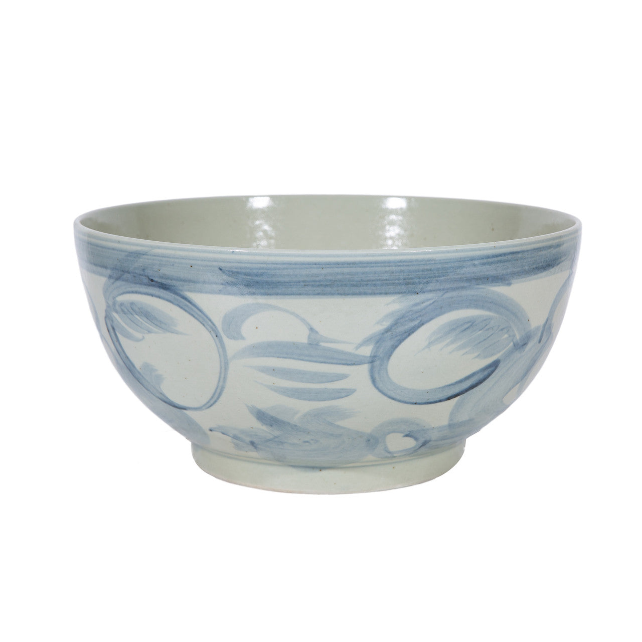Blue & White Twisted Blooms Bowl