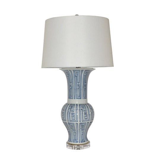 Blue & White Ballaster Vase Table Lamp