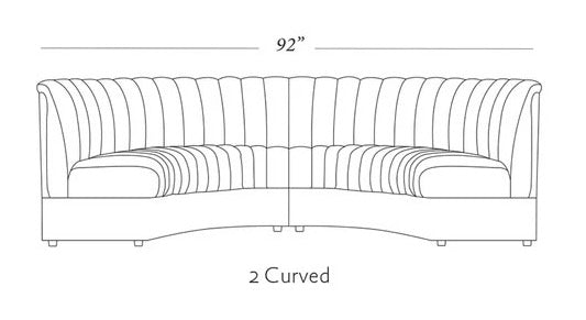 Ruby Curved Sectional Piece