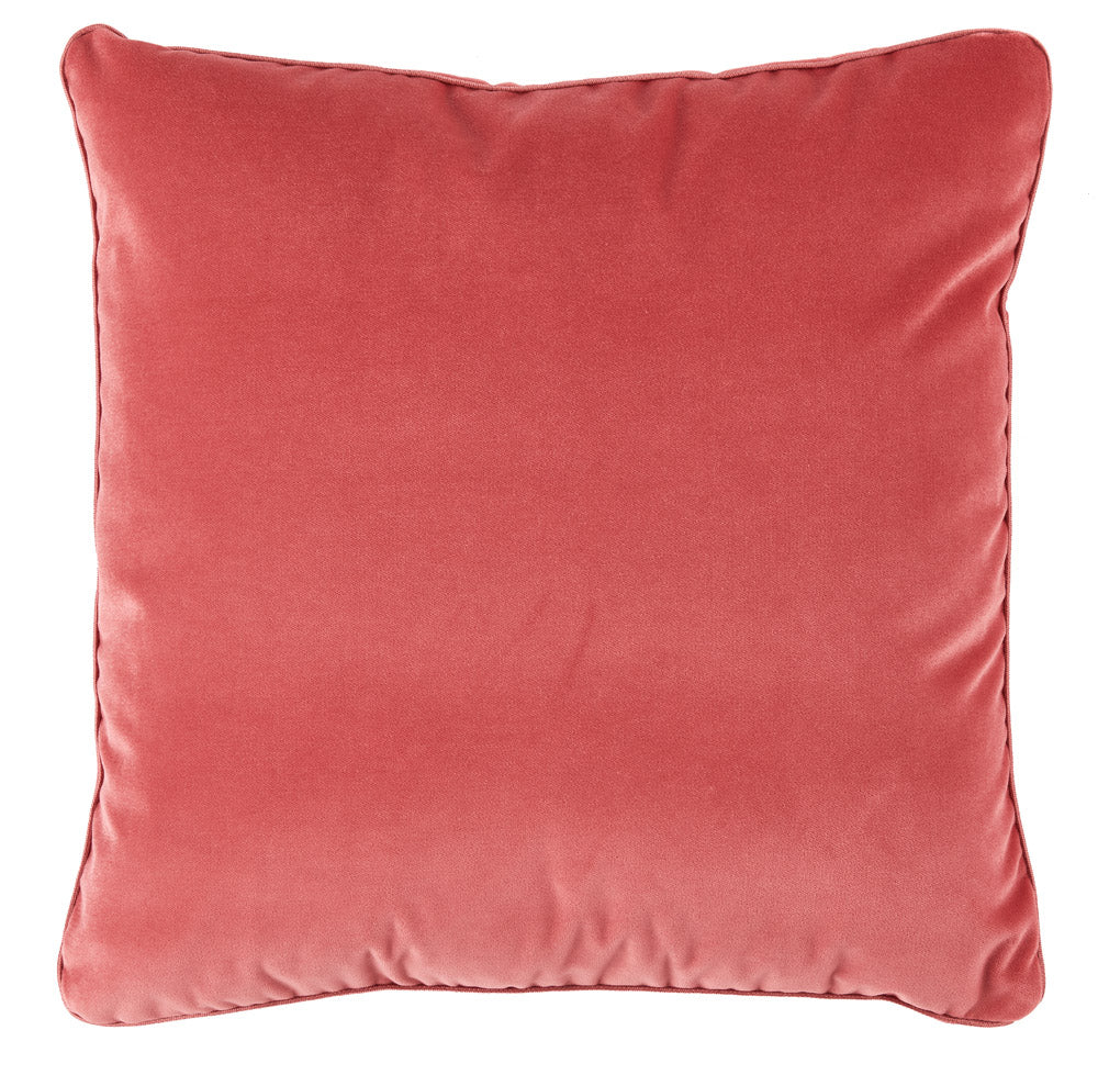 Coral Velvet Pillow