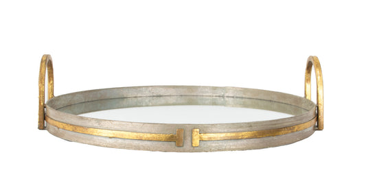 Mixed Metals Mirrored-Top Tray