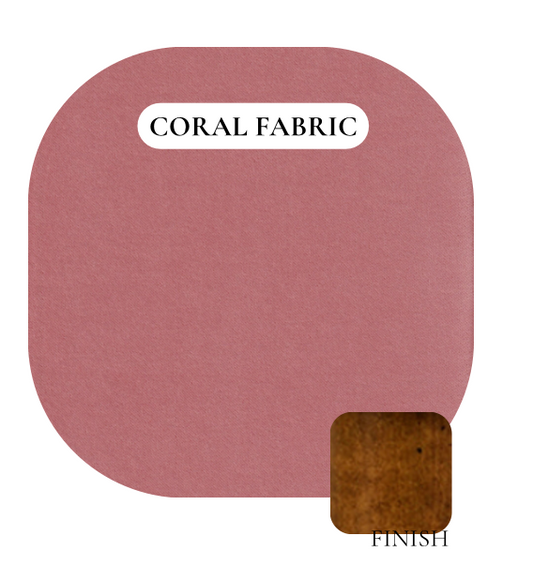 Genevieve Chair: Coral Velvet