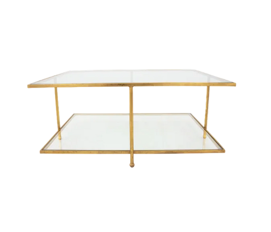 Gold Leaf & Glass Coffee Table